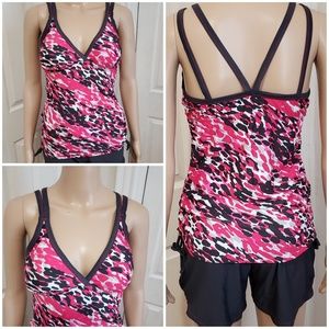NEW! Leapin Leopards Adjustable Side Tankini Top-M